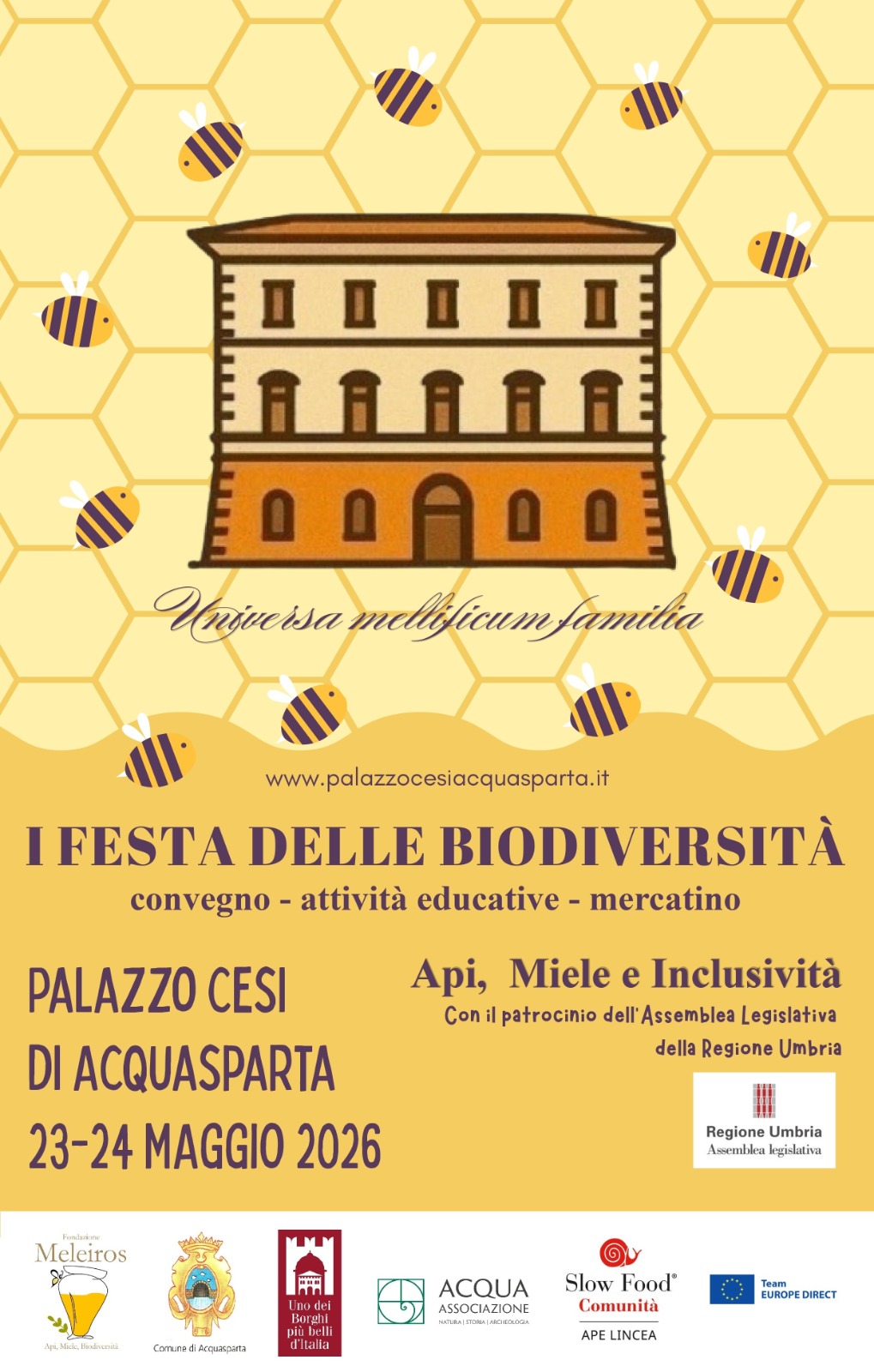 immagine notizia (ptn) Acquasparta, il 23 e 24 maggio la prima edizione della Festa delle Biodiversità dedicata al ondo delle api